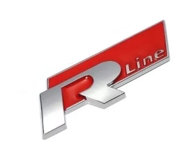 Emblema  R-line color rojo con plateado
